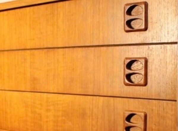 Enfilade scandinave vintage en teck des années 50, 60, 70