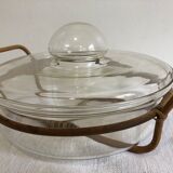 Bodum Denmark 70's dish - rattan handles