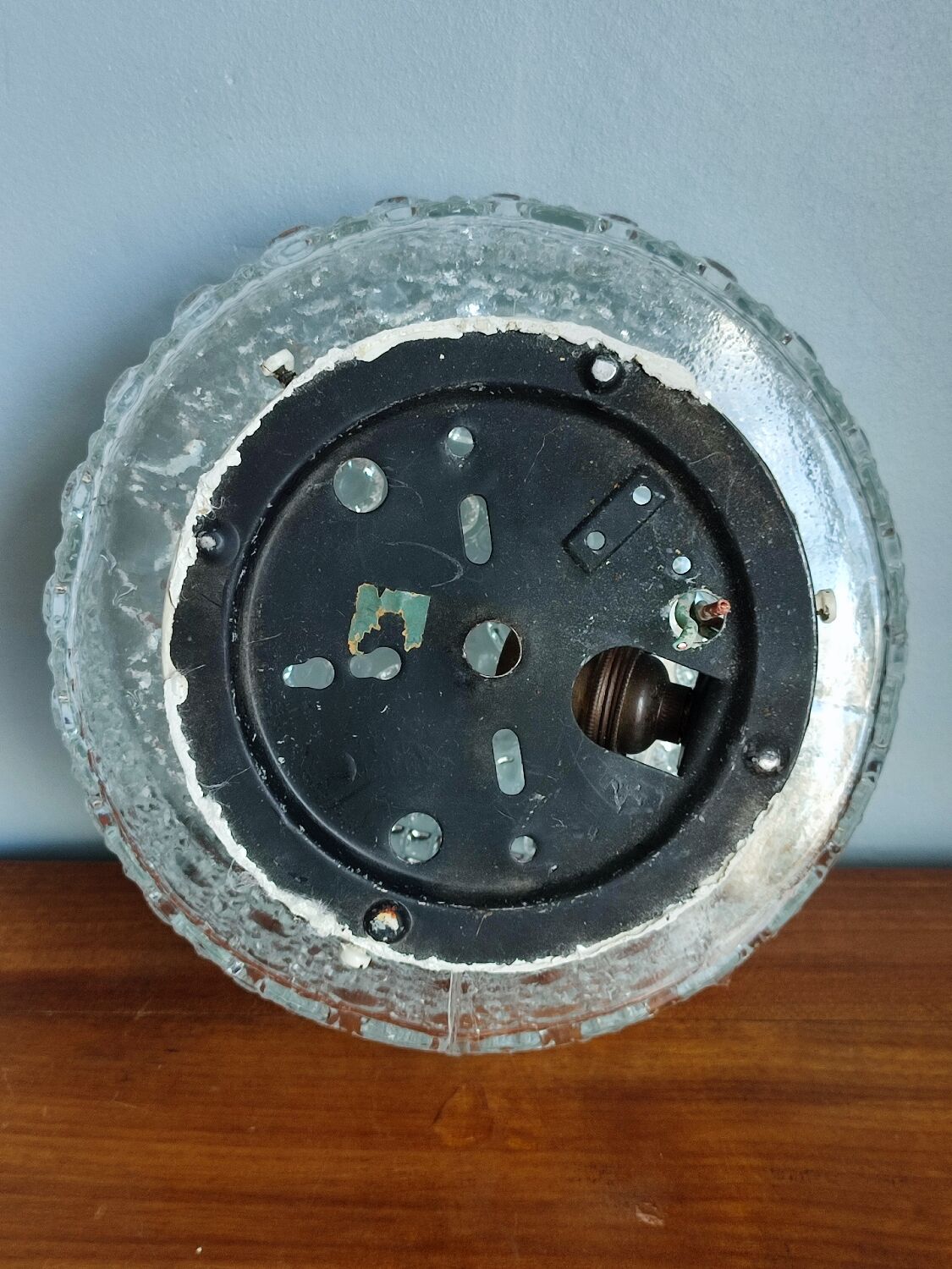 Prisma round ceiling light in vintage glass