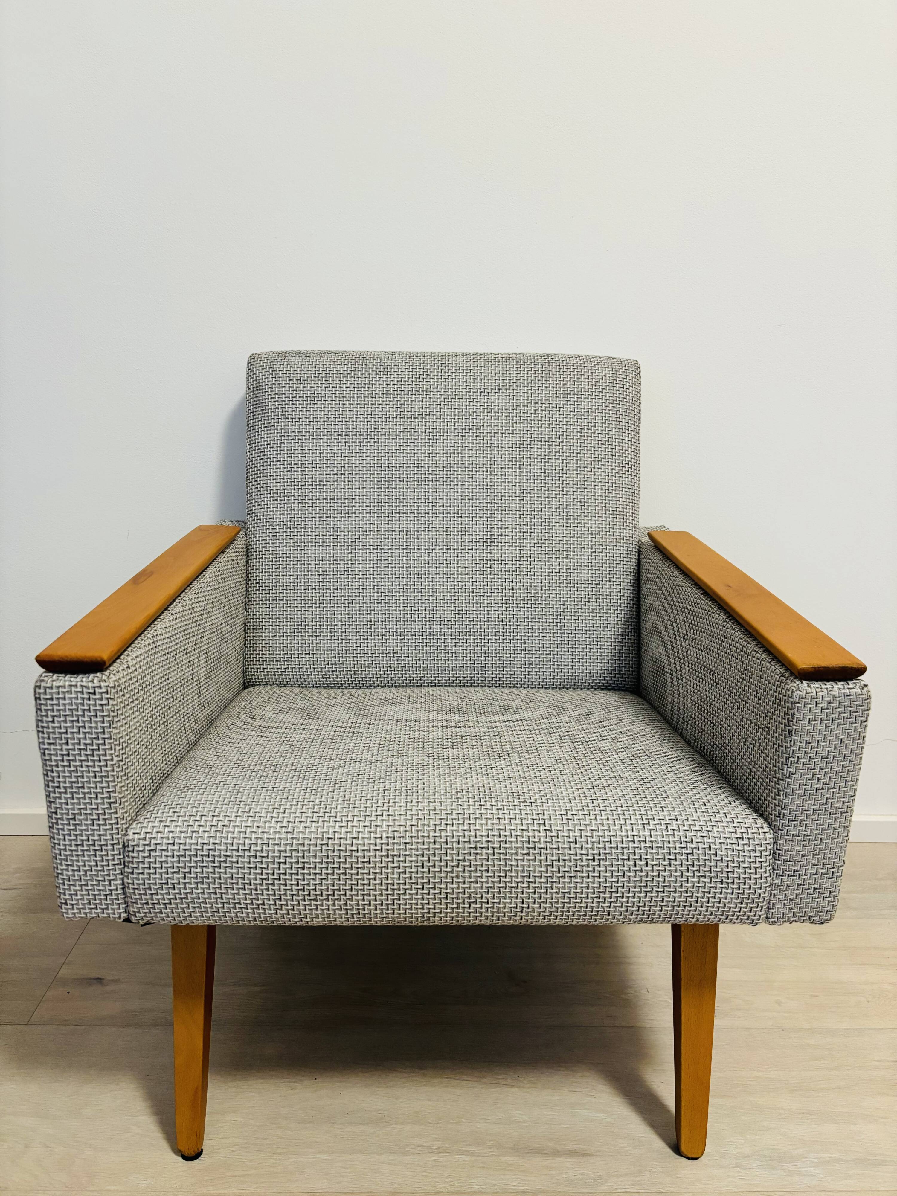 Vintage Grey Armchair from Czekoslovakia 1970’s