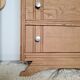 Art Deco chest of drawers curved legs raw wood