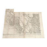 Old map of the island of Oléron, Charente Maritime