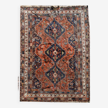 Tapis Dorient Persan Iran Ancien Shiraz : 3.35 X 2.24 M