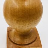 Pair of wooden candle holders