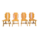 Vintage rustic dining chairs, set of 4 - 1960s
