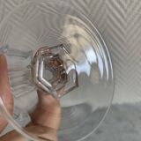 Set of six Bayel Champagne crystal stemmed glasses