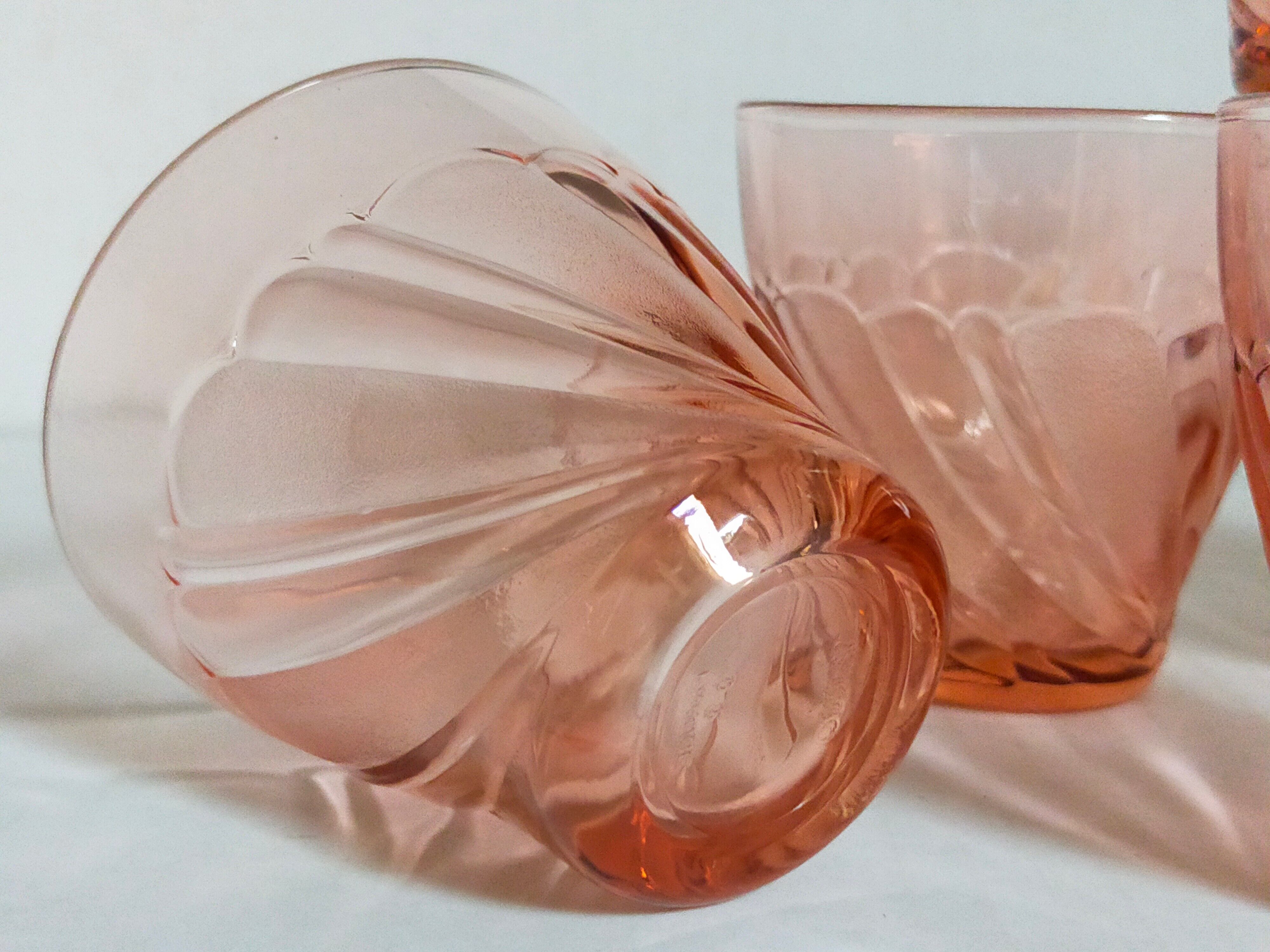 Nine Vereco glasses in Rise glass 80s