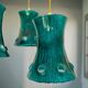 Green cast iron cascading chandelier