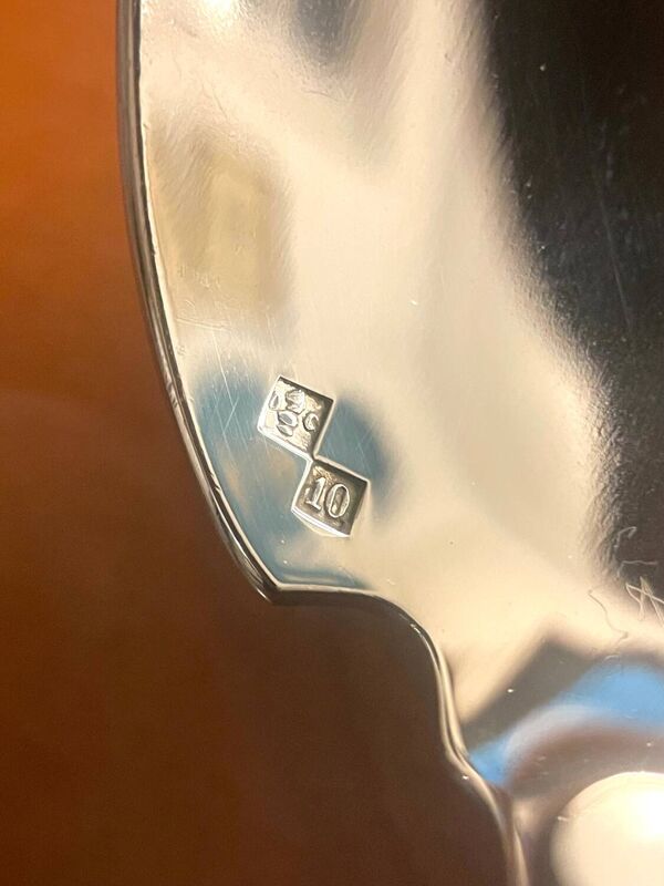 Couverts de service à salade modèle Diamant Christofle Alfenide