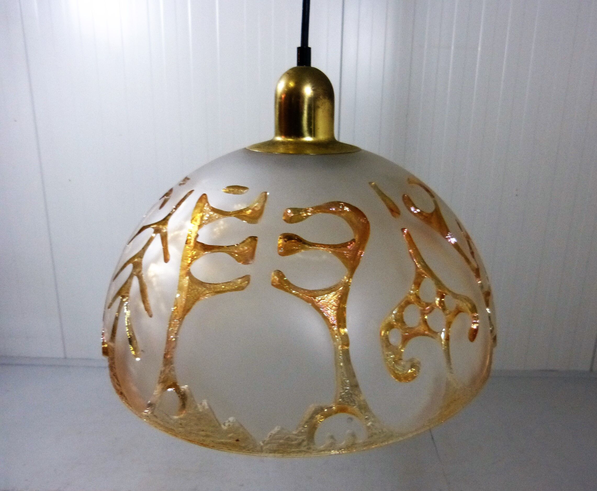 Peill & Putzler glass hanging lamp 1960-70’s
