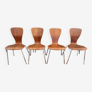 4 Teak chairs by Tapio Wirkkala 1960