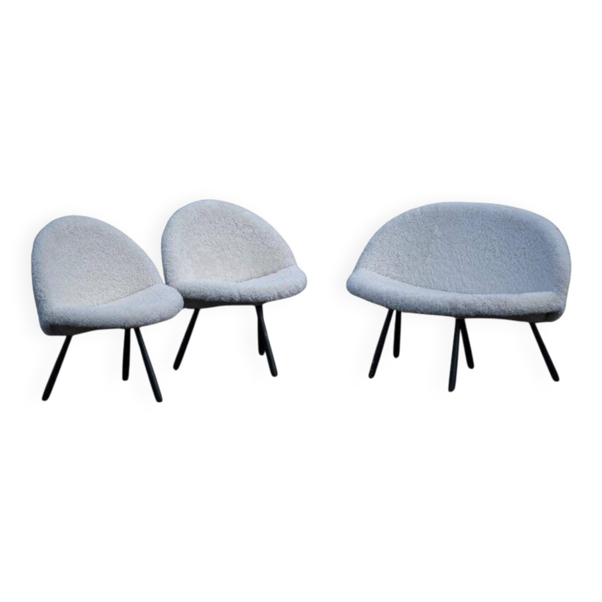 Canapé et Fauteuils Mid-Century, Danemark, 1960s, Set de 3