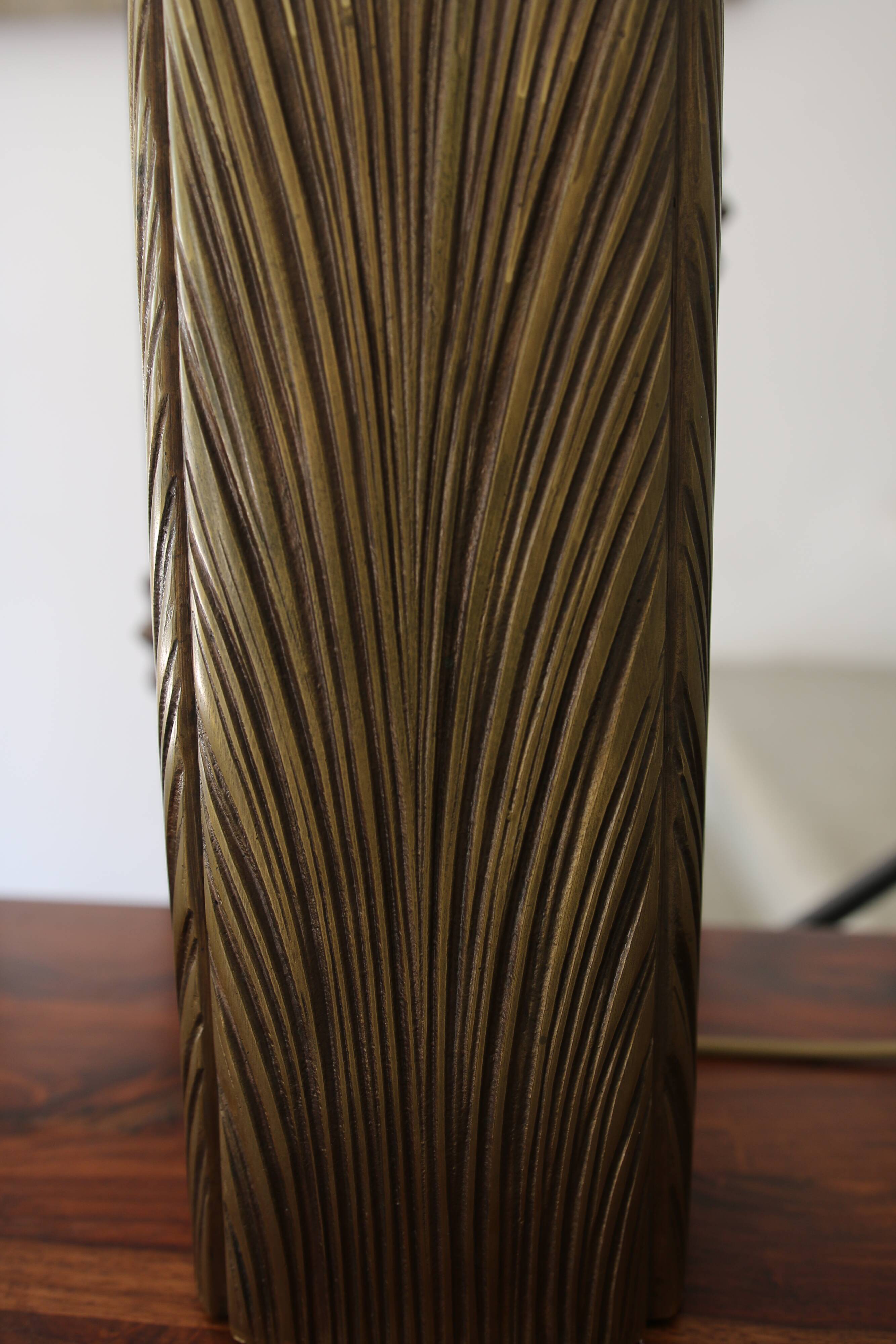 Brass and bronze lamp, Luciano Frigerio, Italy, 1970s