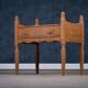 Brutalist Oak Bedside Tables attributed to Henning Kjærnulf, 1970s, Set of 2