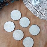 Set of 6 mother-of-pearl coasters