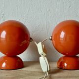Pair of vintage falca lamps - ball lamps - space age design - made in italy