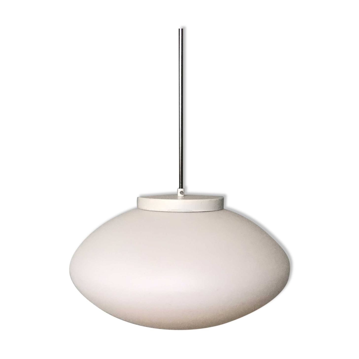 Oval opaline pendant light 1950