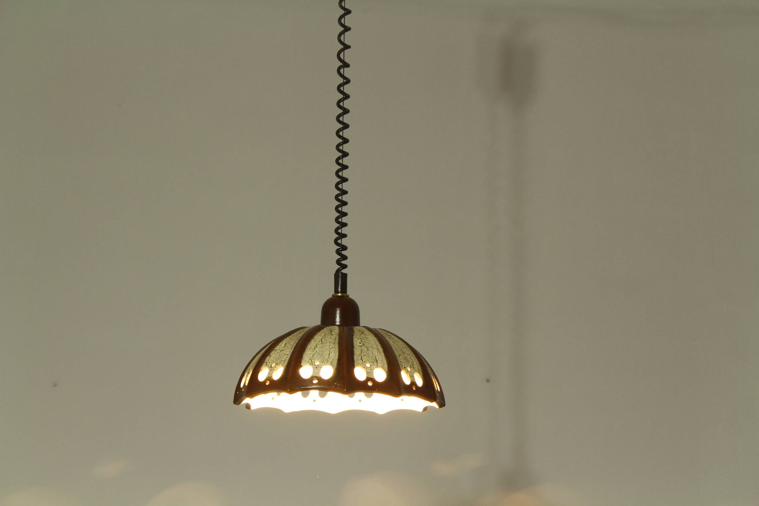 Fat Lava Ceramic Pendant Light from Pan Leuchten, 1970s
