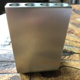 Pencil holder 1970 in cast aluminum signed Pierre Vandel for Pierre Cardin