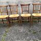 Chaises paillés rustique