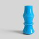 Vintage Italian opaline glass vase from Empoli, turquoise blue, 1960s.