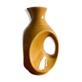 Mustard yellow ceramic pitcher