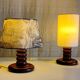 Pair of solid wood table lamp bases - mid 20th century.