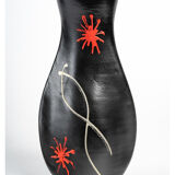 Vase en terre cuite peint, design 1950-1960