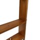 Vintage wooden wall shelve rack bookshelf in pinewood minimalist design