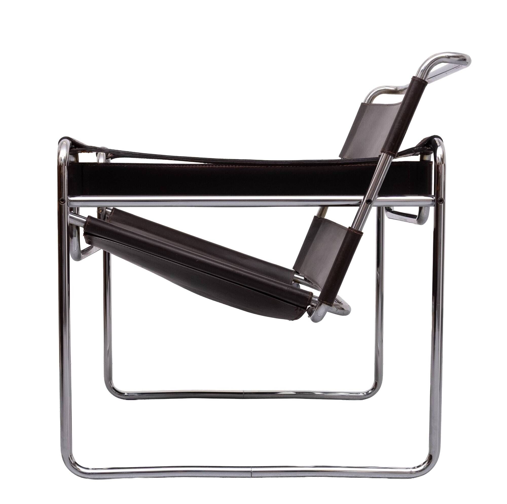 Wassily Dark Brown B3 Armchair Chair by Marcel Breuer for Gavina 1960s