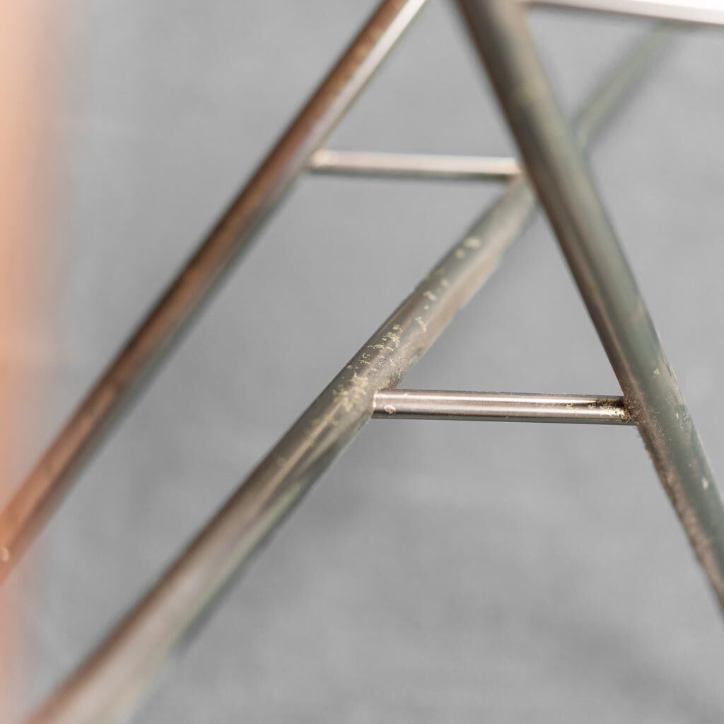 Coffee table in wood metal tubular 50s vintage