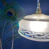 Vintage frosted glass lampshade pendant lamp