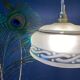 Vintage frosted glass lampshade pendant lamp