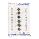 Berber carpet Azilal ecru with colorful graphic patterns 250x155m