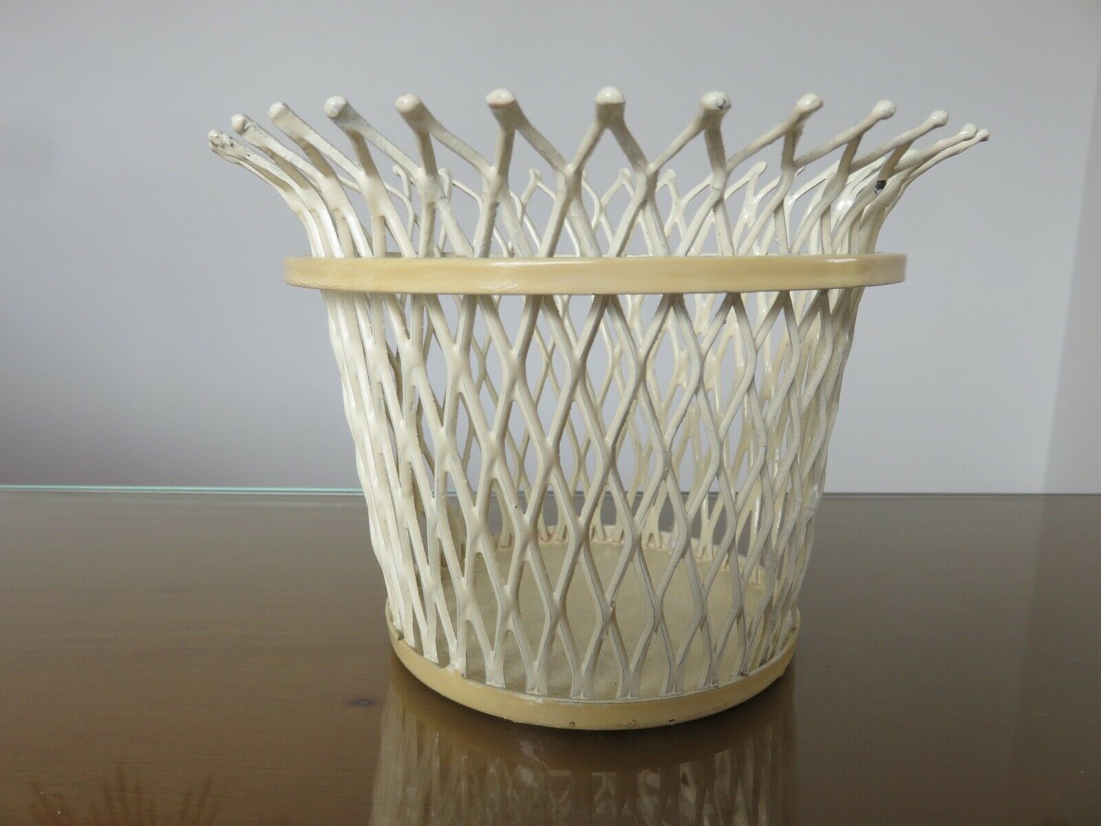 Mathieu Mategot pot cover in expanded metal from the 1950s