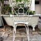 White cast iron garden chair no. 1