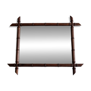 Miroir mural en bois