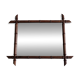 Miroir mural en bois tourné façon bambou, style Napoléon III, XIXe 67x56 cm