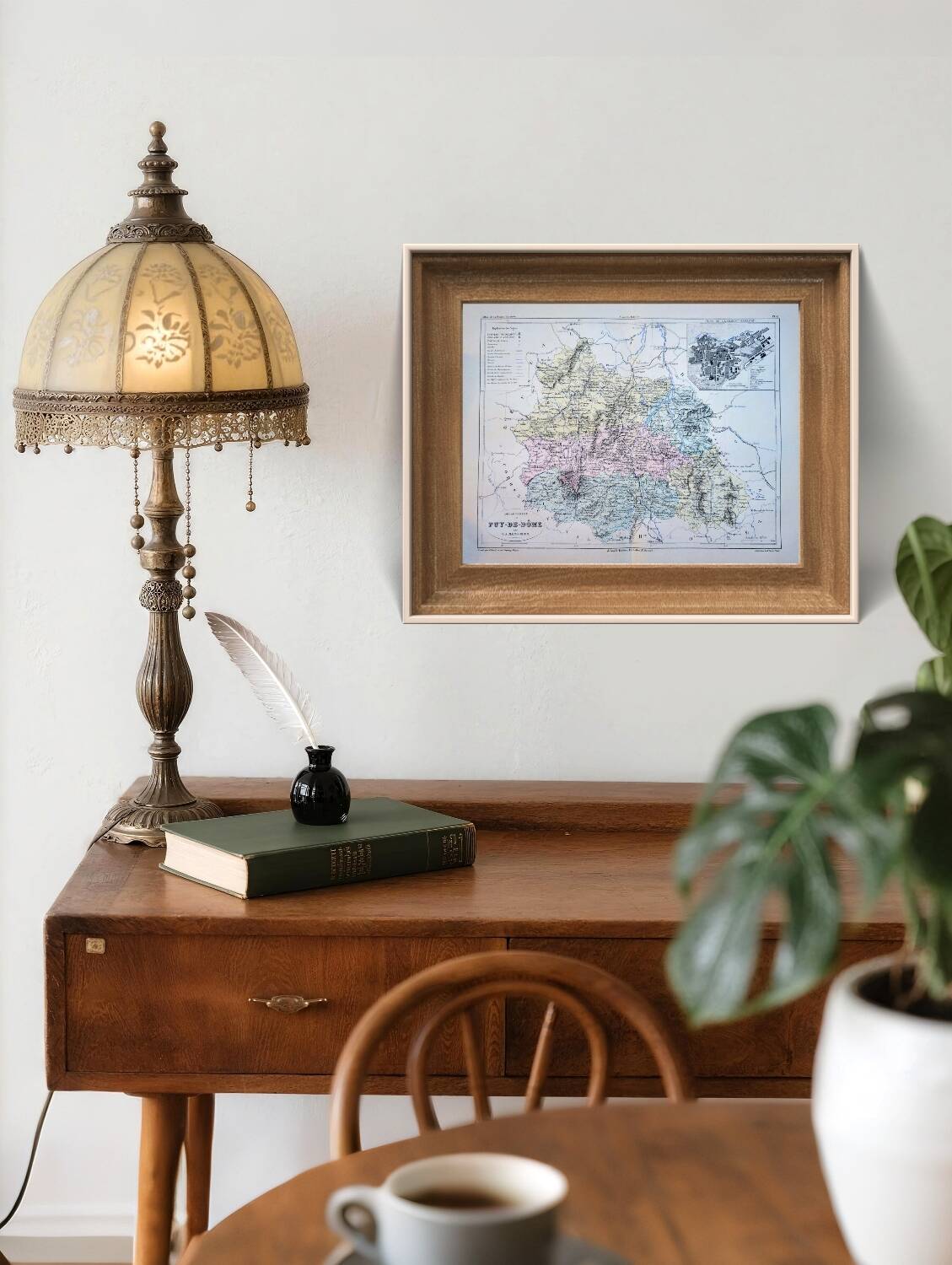 Puy-De-Dôme, carte ancienne, imprimée en 1883.