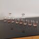 Lot de  10 verres rose vintage