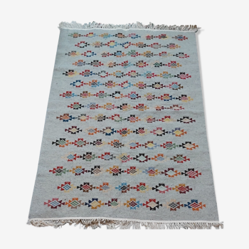 Handmade Berber handmade grey carpet 124x186cm