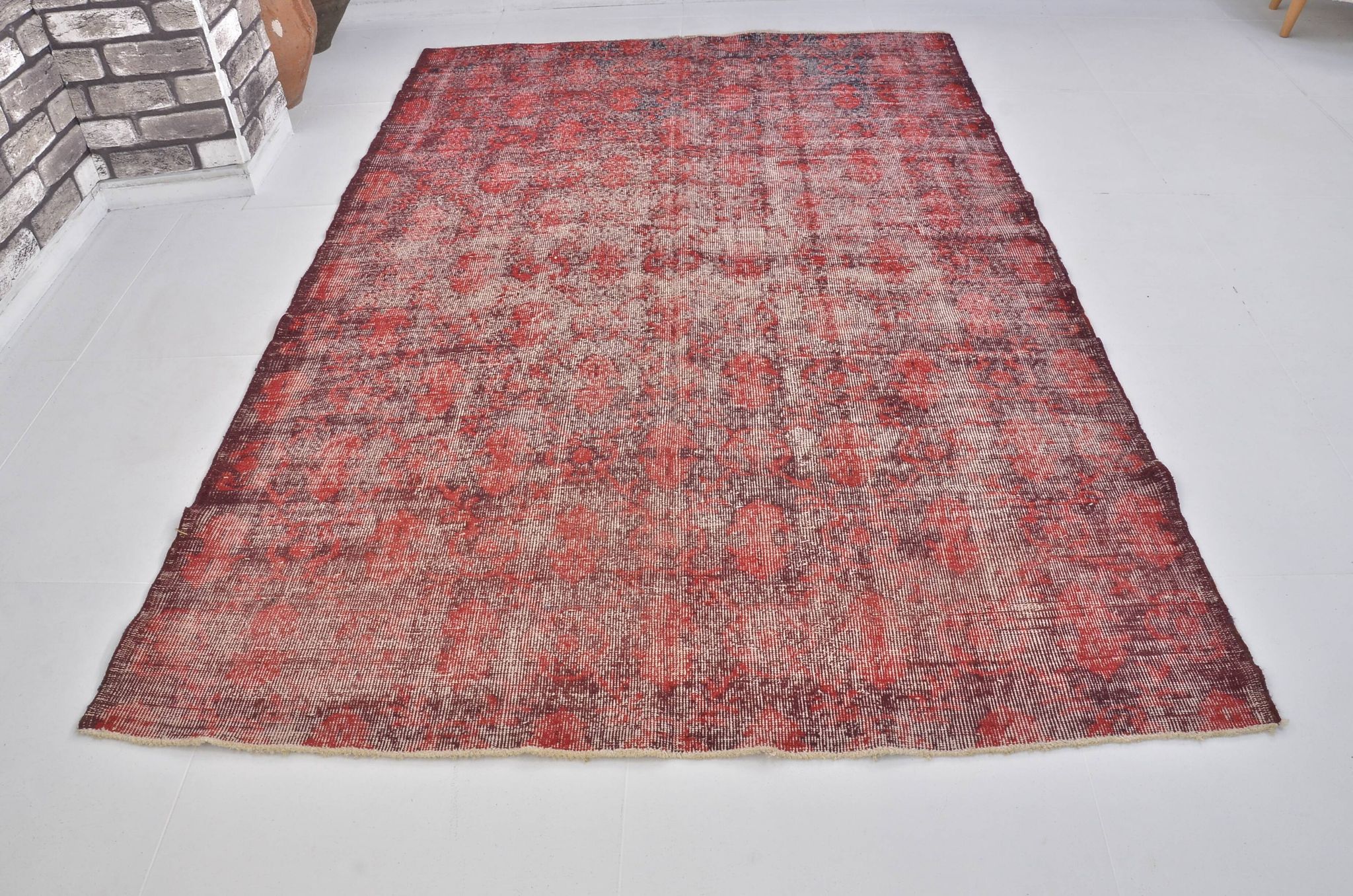 Red Turkish Oushak Rug sku 1502