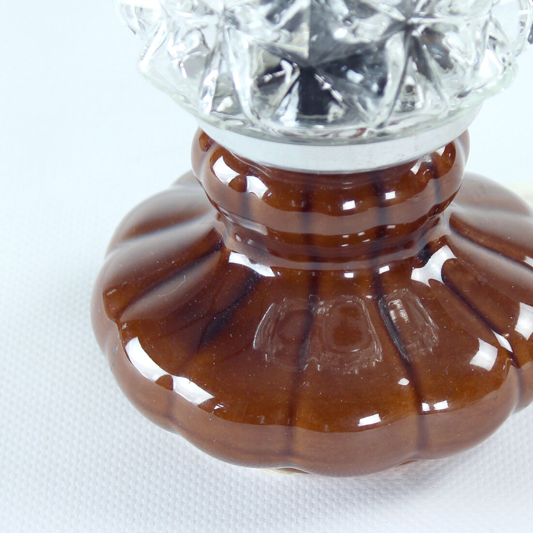 Lampe de table en céramique et verre, Tchécoslovaquie 1960