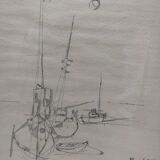 René-le saëc ink drawing.