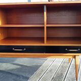 Sideboard in teck and formica black design Charles Ramos