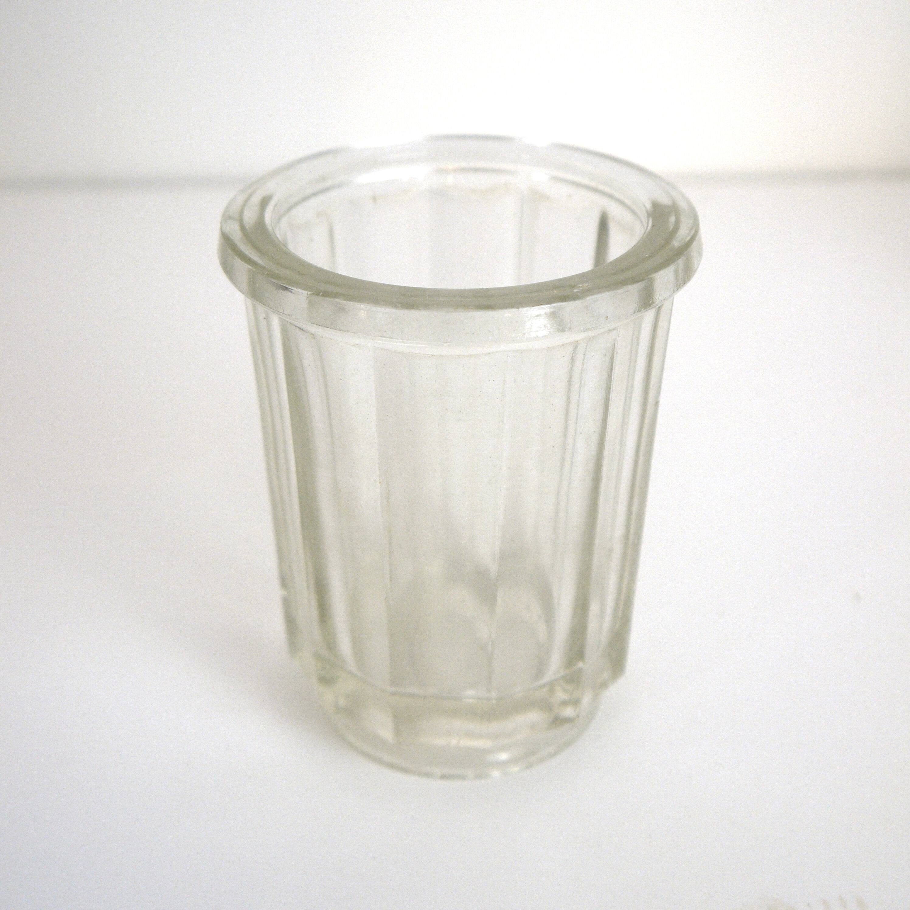 Lot of 3 thick glass jars