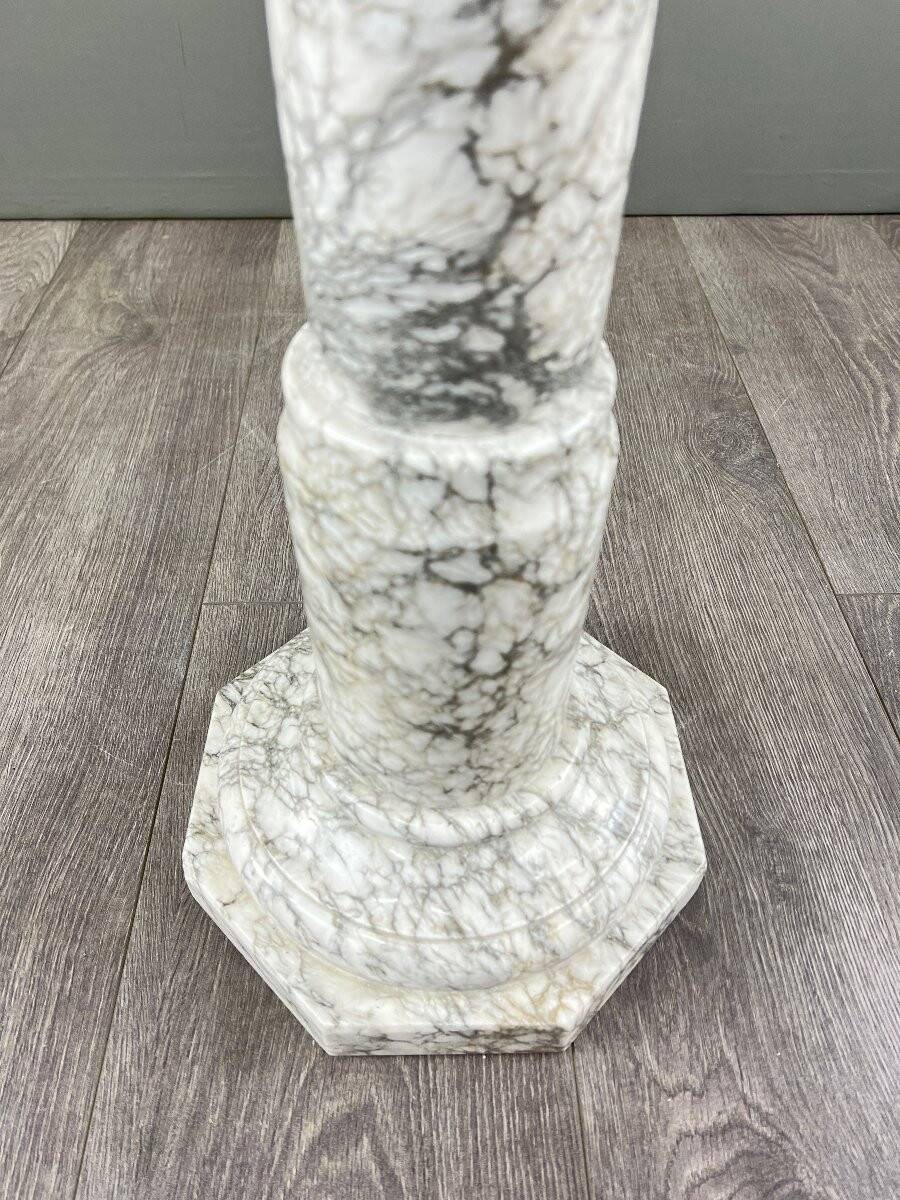 White veined marble column, 20th century