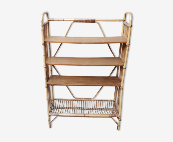 Rattan shelf
