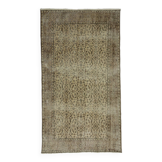 Turkish Anatolian Handmade Vintage Area Rug 201 cm x 114 cm