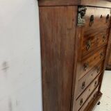 Empire period chest of drawers in mahogany and veneer, 19th century